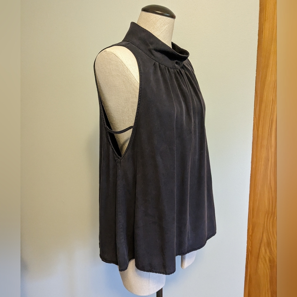 Free People mock-neck tank black M